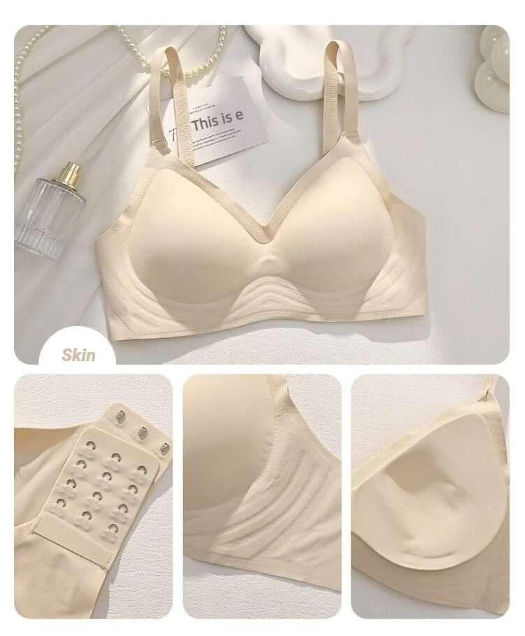 Nahtloser BH für kleine Brüste, Damen-Push-up-BH, bequem, ohne Bügel, weiche Unterstützung, geschlossene Unterwäsche für Frauen mit kleinen Brüsten, ohne Ränder. – Detail 18