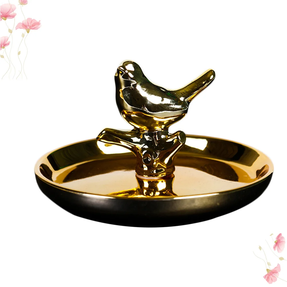 

Ceramic Jewelry Dish Porcelain Necklace Ring Earring Organizer Decorative Jewelry Tray Desktop Storage Holder for Women