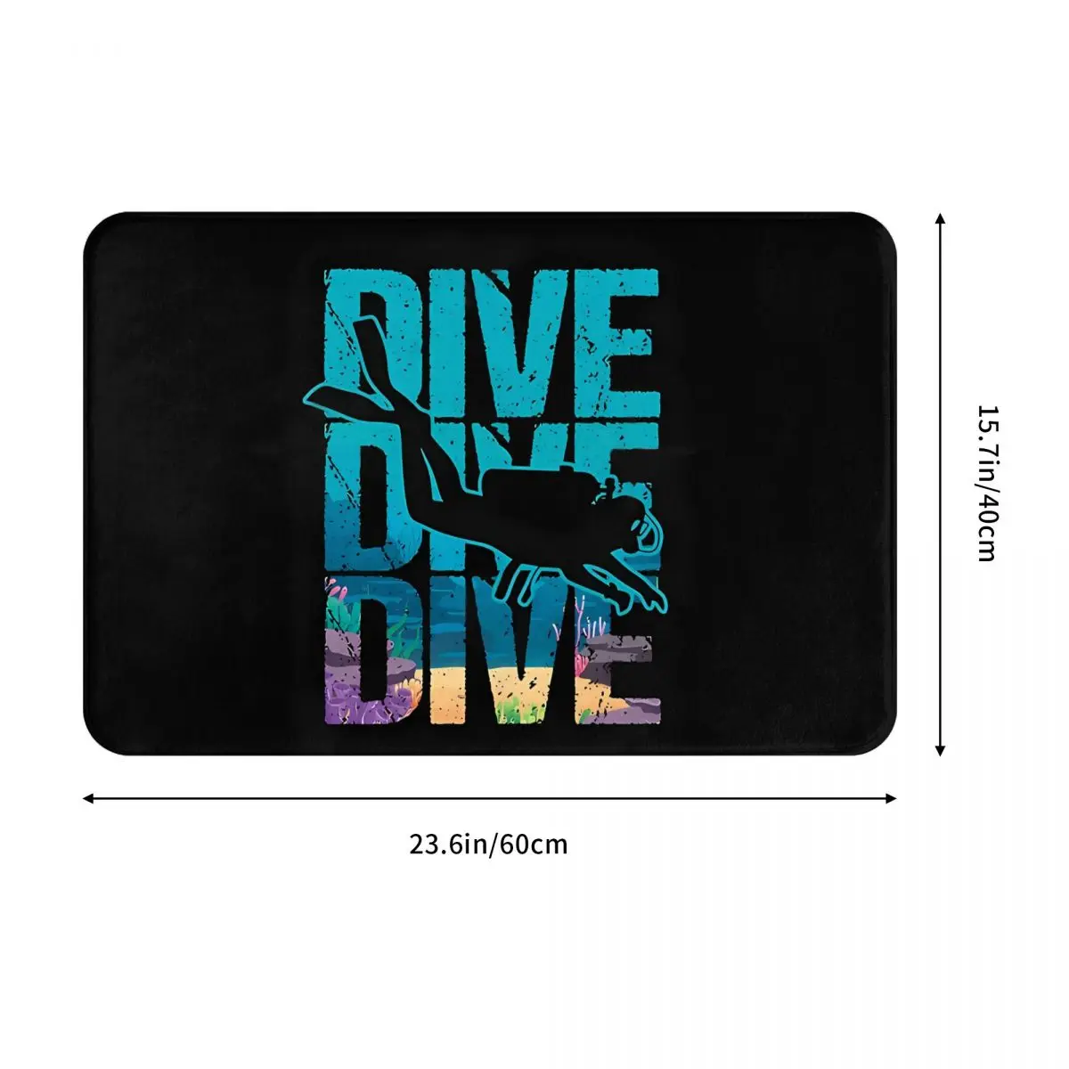 Gift Scuba Dive Diver Diving Non-Slip Carpet Doormat Bedroom Bathroom Mat Welcome Home Rug