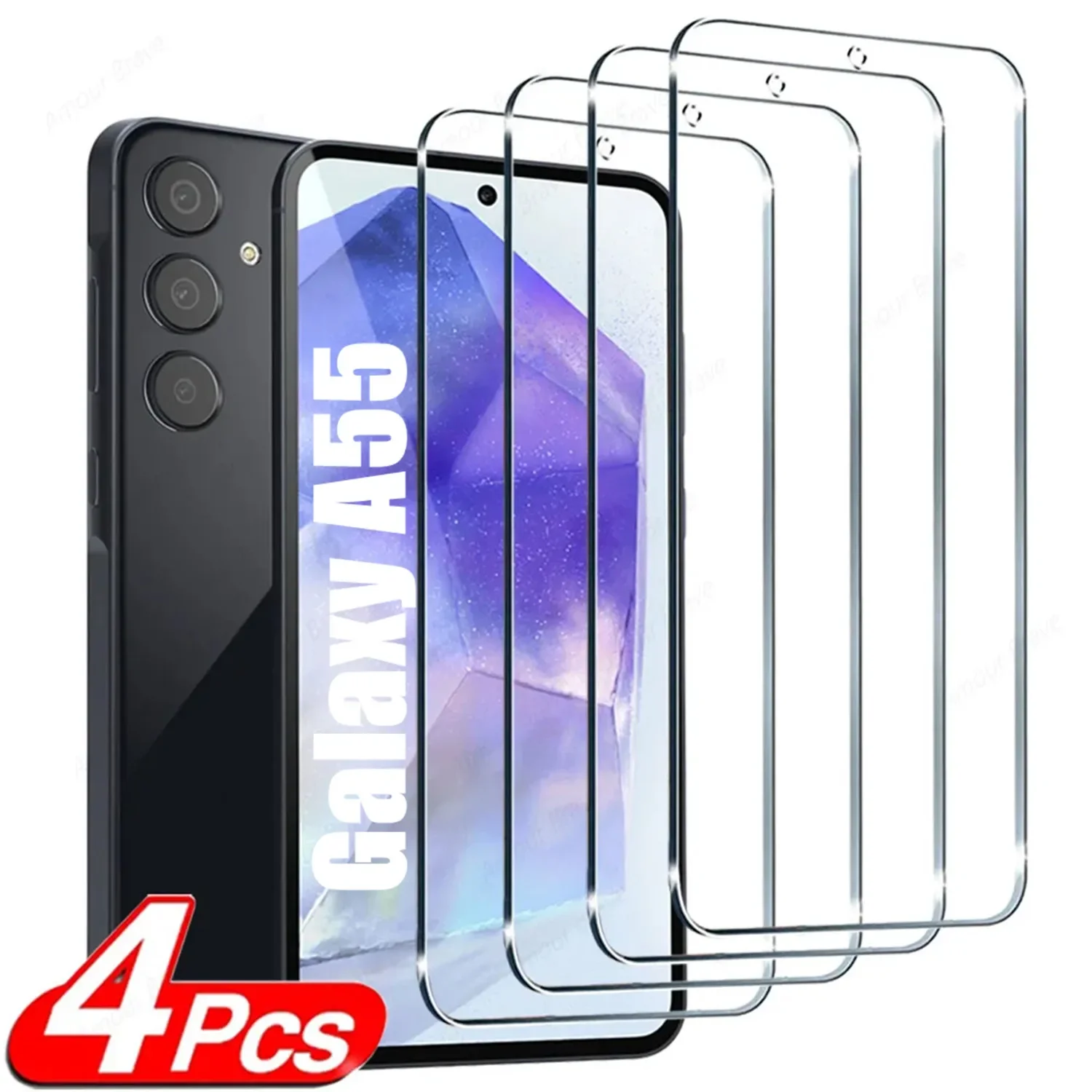 

2/4 Pcs For Samsung Galaxy A55 Tempered Glass For Galaxy A55 Screen Protector Glass