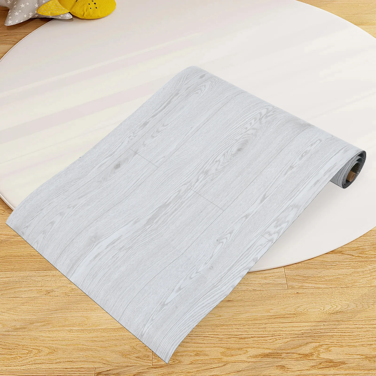 

Self Adhesive PVC Flooring Roll Enhanced Wear Resistant Peel Stick Floor Sticker Supermarkets Homes Offices Slip Resistant