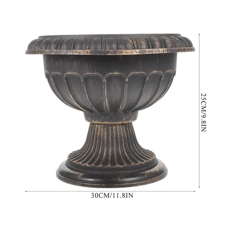 Large Vintage Retro Decor Roman Flower Pot Traditional Pillar Flower Holder Outdoor for Decorative Gardening Sketching Coloring