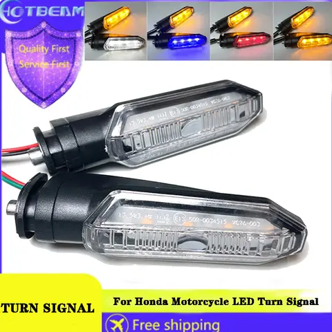 혼다 CRF250L ADV150 CBR650F NC750X CRF250L XADV 750용 오토바이 방향지시등 다이나믹 LED 점멸 12V 듀얼 컬러 시그널 램프