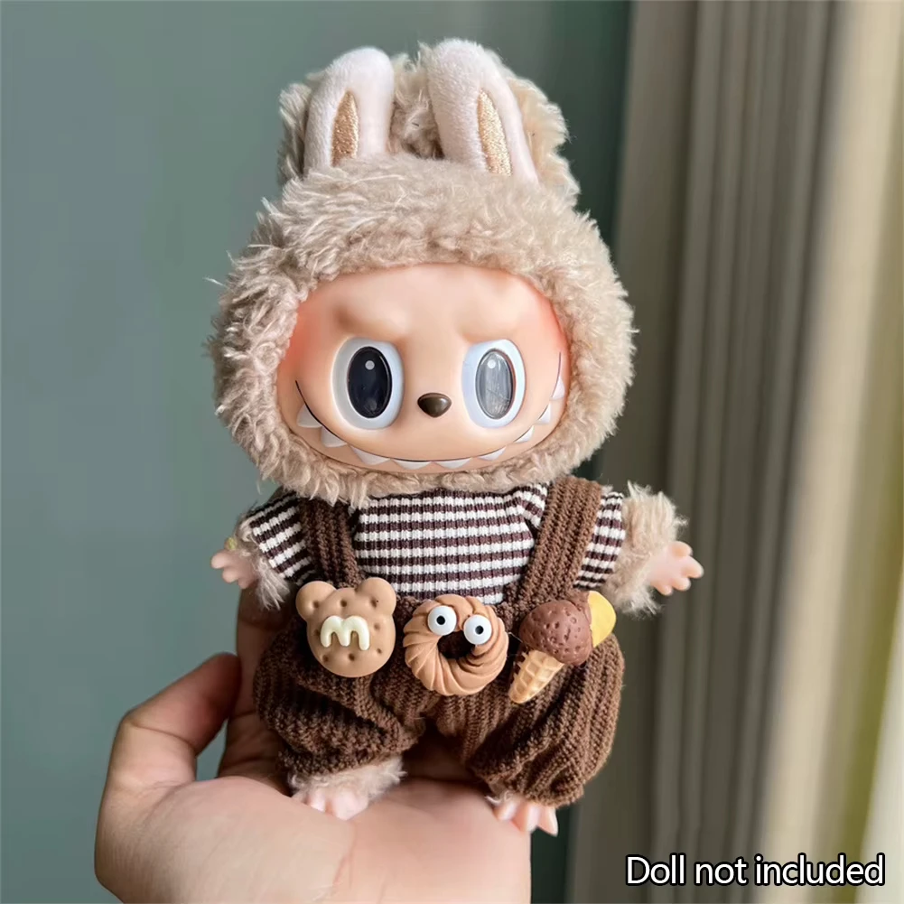 17 см мини-плюшевая кукла, одежда, аксессуары для Кореи, Kpop Exo Labubu Idol, комбинезон, штаны, комплект, кукла-макарон, одежда в подарок