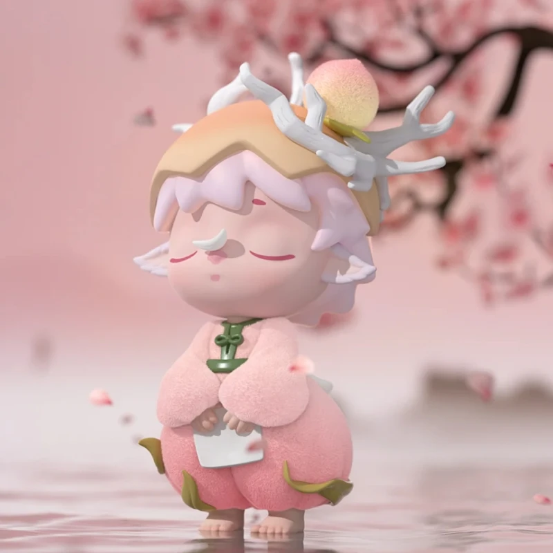 Autêntico mimi a poesia do tempo em fourn estações série caixa cega brinquedo bonito ornamento figura criativa item colecionável