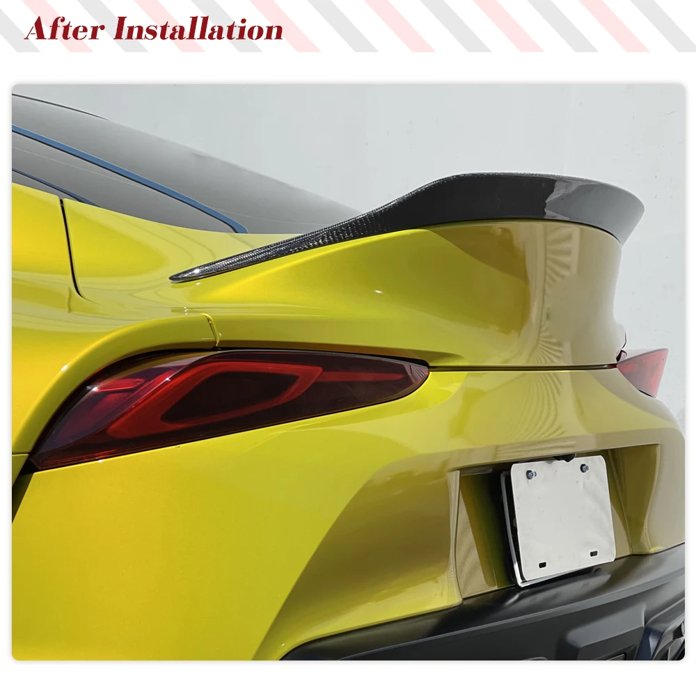 Prepreg Dry Carbon Car Rear Trunk Spoiler for Toyota Supra GR A90 A91 Coupe 2019-2022 Car Rear Trunk Racing Spoiler Boot Wing