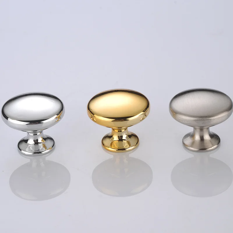 Modern Simple Drawer Knobs Zinc Alloy Furniture Door Pulls Zamak Black Gold Chrome Decoration Funiture Handles