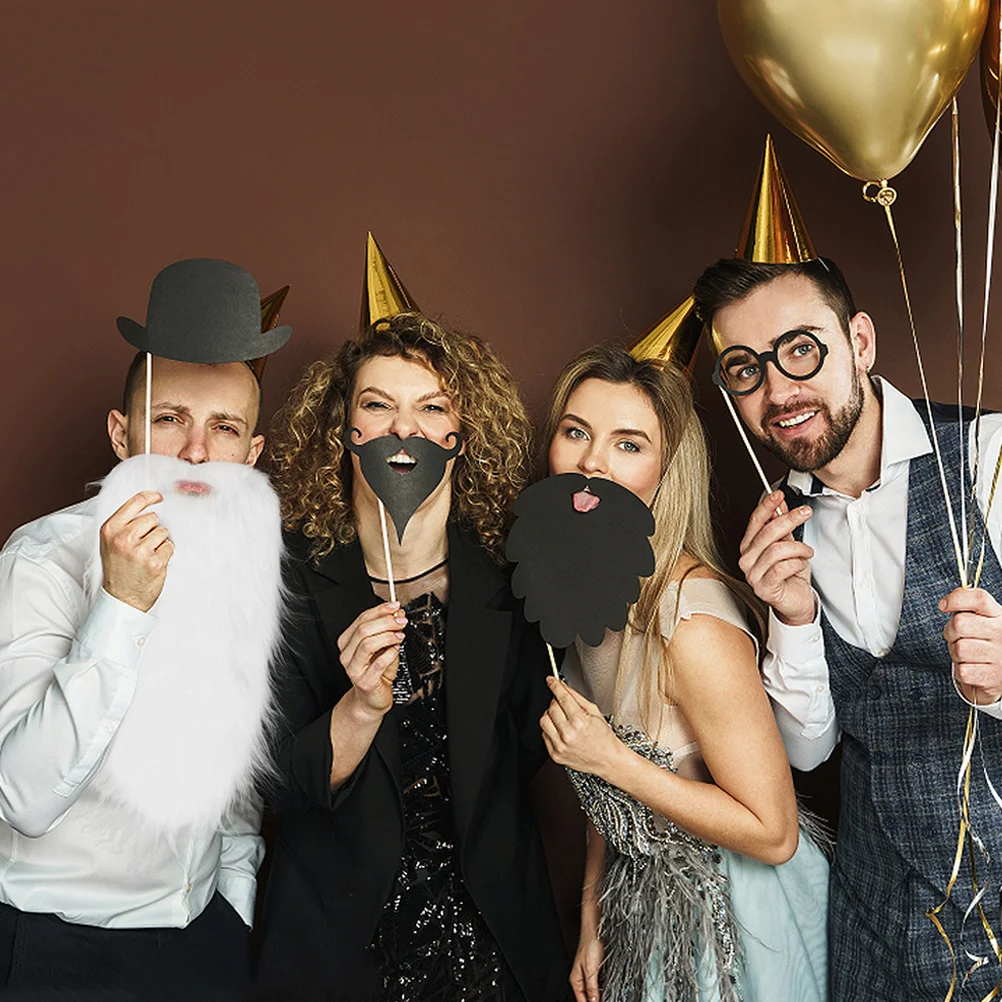 2 Stuks Realistische Witte Baarden Snorren Halloween Kostuum Accessoires Faux Gezichtshaar Kinderen Volwassenen Cosplay Feestartikelen