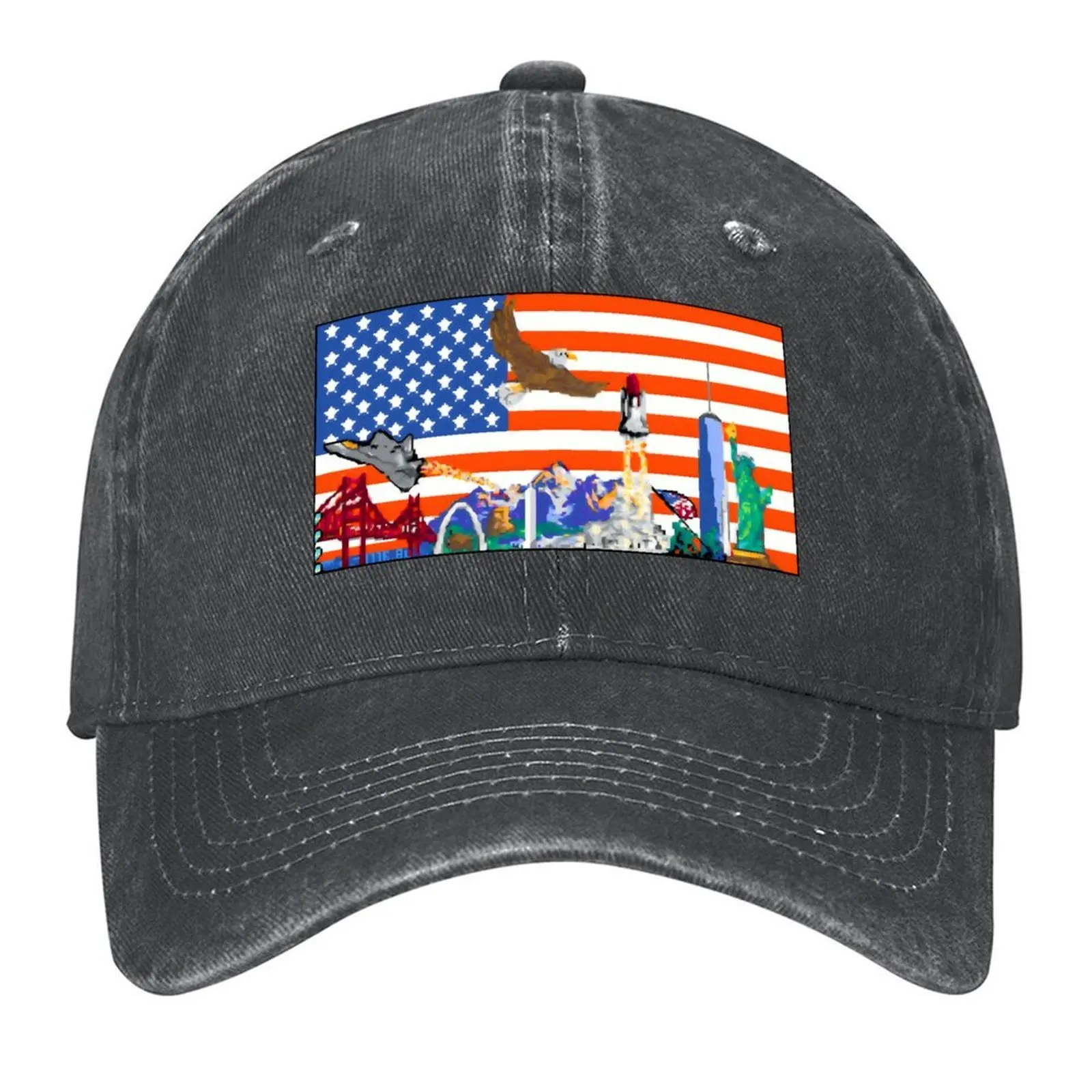 

AmericanFlag r/place 2022 artistic rendition merch Baseball Cap Winter hat Cosplay New In Hat hard hat Women's Hats 2025 Men's