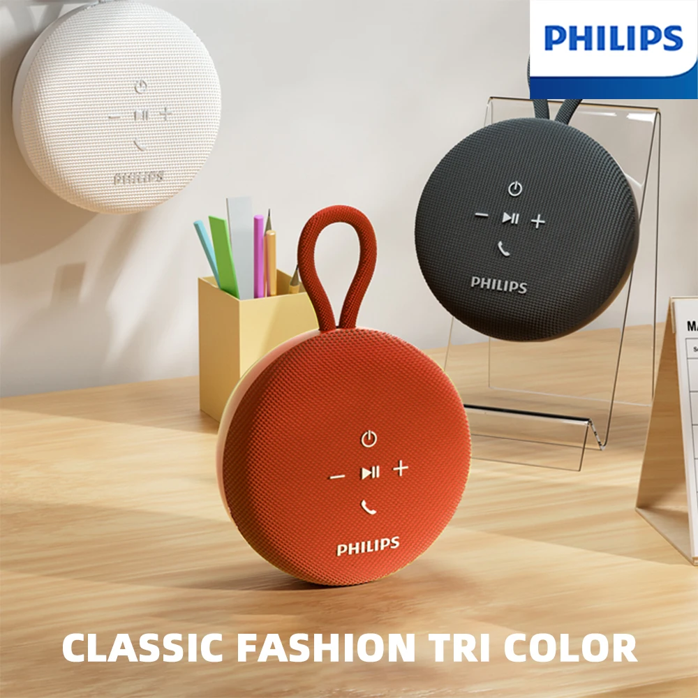 Philips TAS1120 Altoparlante Bluetooth portatile esterno Wireless 800mAh Subwoofer interno impermeabile per bagno con cordino a ventosa