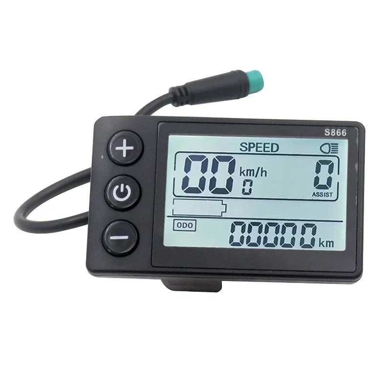 V8 V20 PRO LCD-Display S866 Meter E-Bike-Bedienfeld mit wasserdichtem 5-poligem Stecker für V8 V20 PRO E-Bike-Roller
