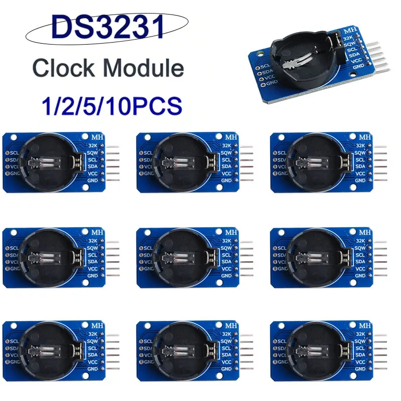 

1/5/10PCS DS3231 RTC Real Time Clock Module High Precision AT24C32 IIC Storage Sensor Timer Alarm Clock For Arduino Raspberry Pi