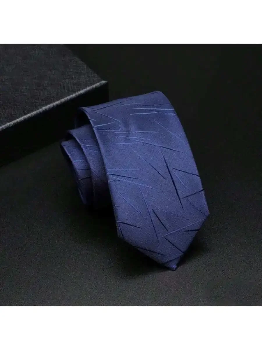 

Mens Geometric Pattern Neck Tie Blue 48cm x 6cm Casual Smart Casual
