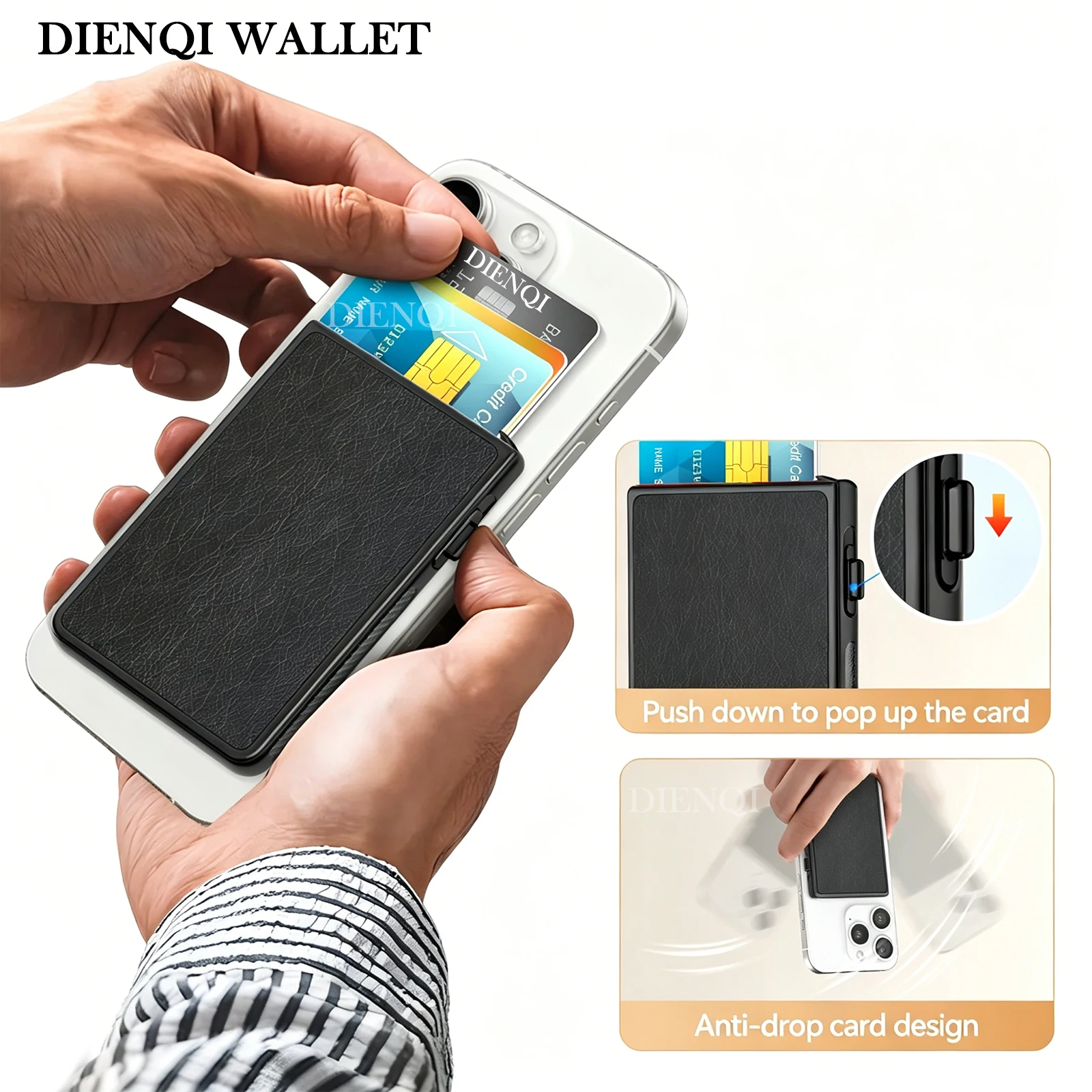 

Small MagSafe Wallet Magnetic Credit Card Holder Pop Up Case Slim Cardholder Phone Wallets for Iphone 16 17 Android Slimwallet