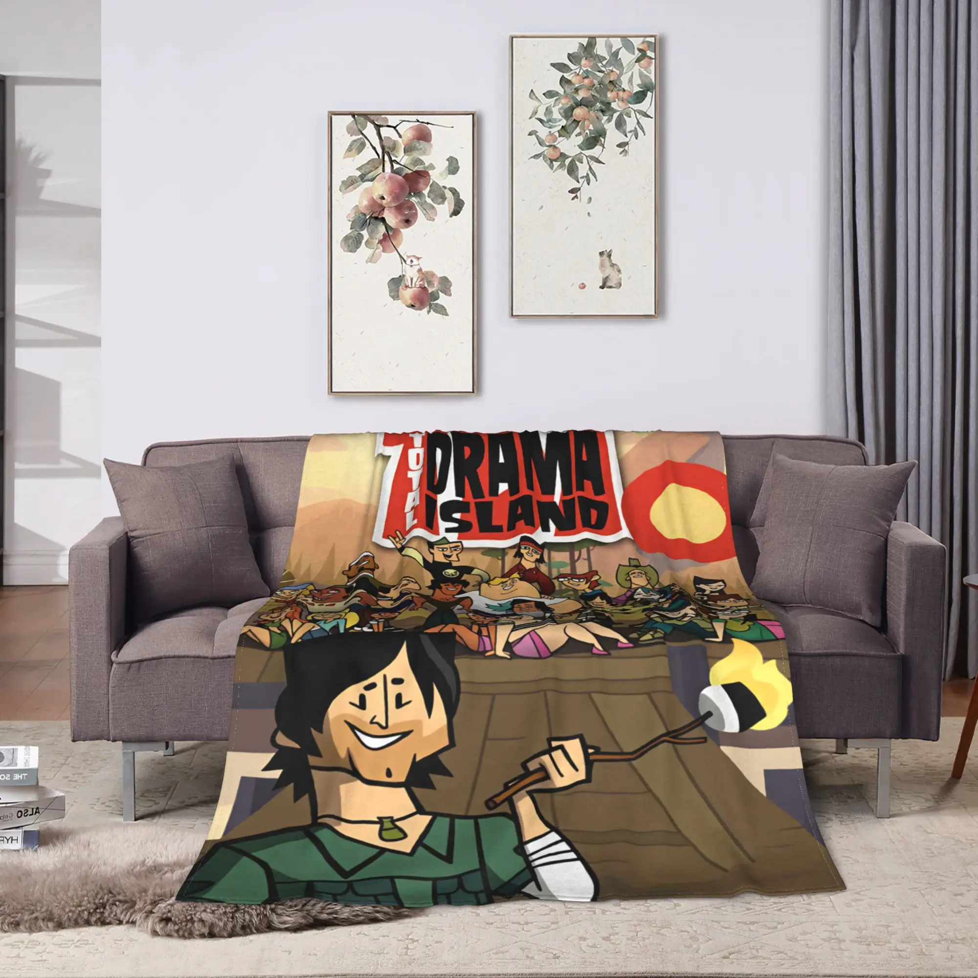 Totals Dramas Harold Knitted Blanket  Soft Warm Plush Throw Blanket For Living Room Travel Office Flannel Bedspread Bed Cover