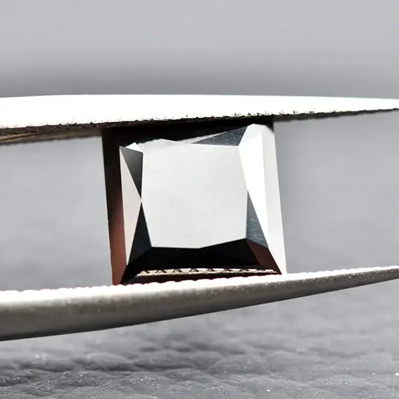 Großhandel Moissanit-Stein Prinzessinnen-Schliff Schwarzer Edelstein für DIY-Anhänger und Schmuckherstellung für Damen – Detail 4