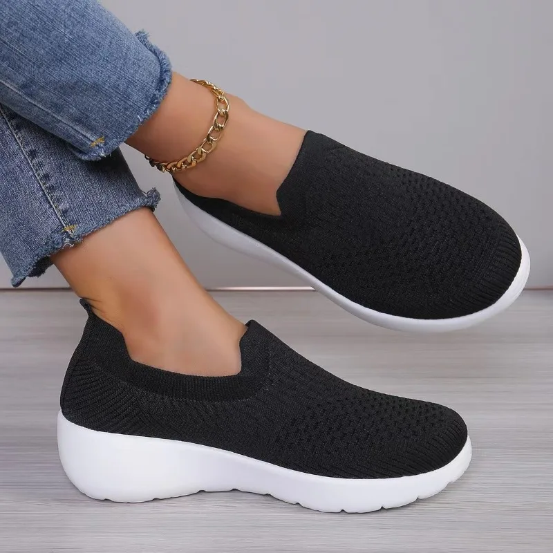 2024 New Summer Breathable Women\'s Walking Flat Shoes Female Comfortable Casual Outdoor Jogging Sneakers Woman Light Footwear