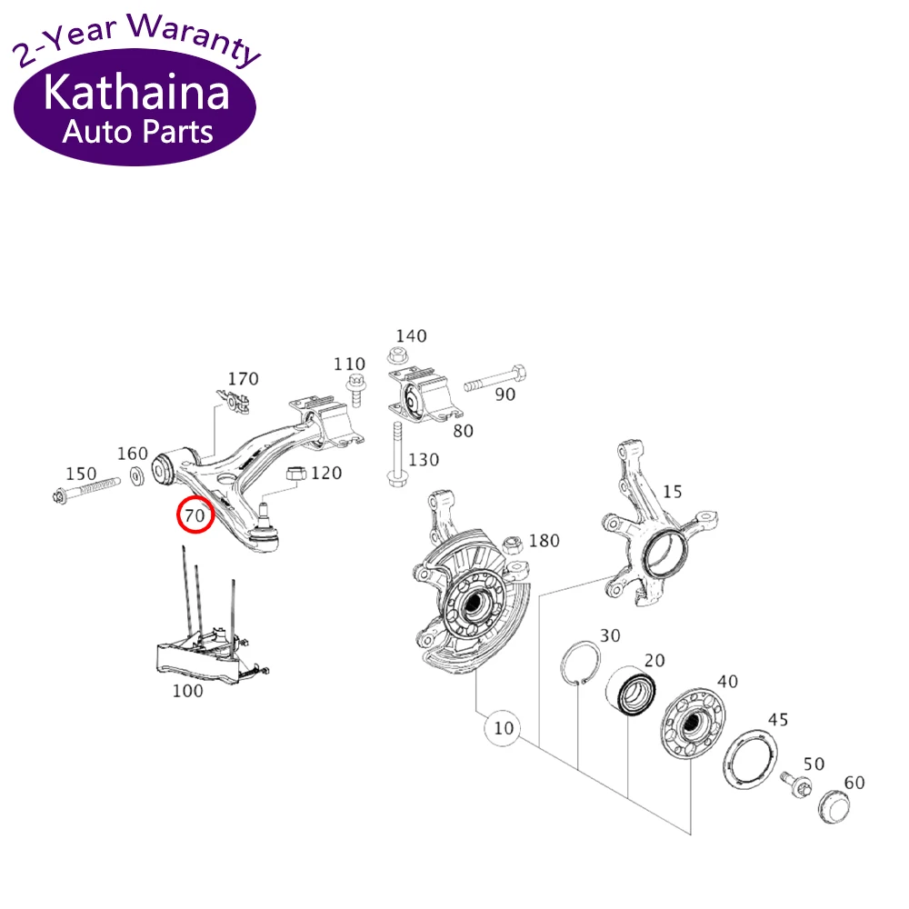 A 1763300100   A 1763300200   Kathaina 1 Uds BRAZO DE CONTROL para Mercedes Benz CLA 260 CLA 45 W176 C117 X156 A 45 4MATIC GLA 250 4MATIC