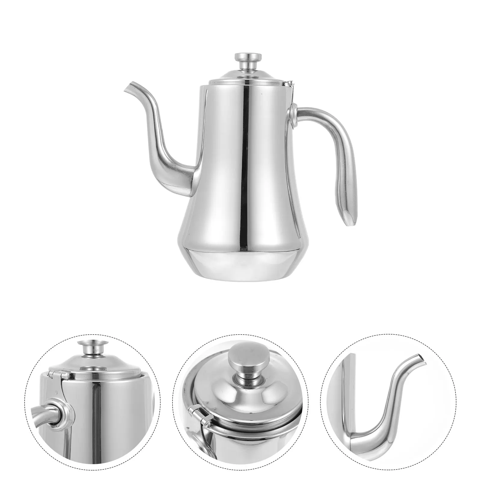 

Premium Heat Resistant Filter Teapot Stainless Steel Gooseneck Spout Kitchen Kettle Long Service Life Safe