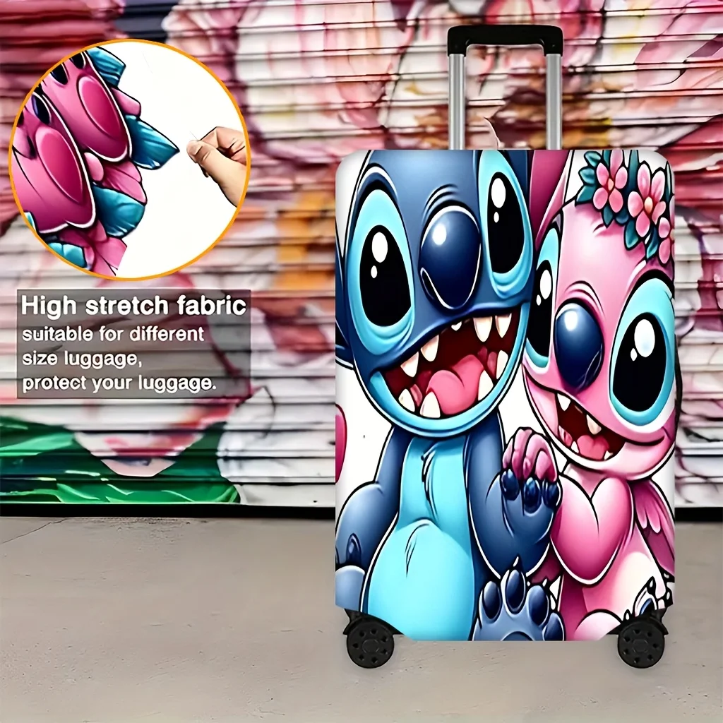 

Cartoon pattern luggage case Stitch single piece for men and women enhances spring travel experience
