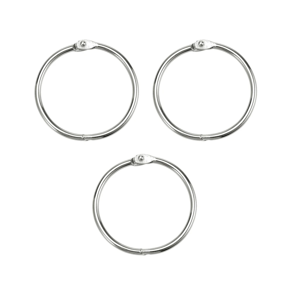 

100pcs Metal Binding Rings for DIY Jewelry Photo Album Keys Craft Projects Stainless Steel Connective Hoops Accessories