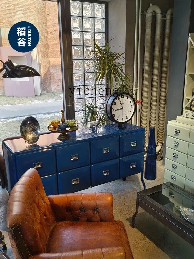 b2 Metal High-Leg Eight-Drawer Cabinet Storage Storage Sideboard Cabinet Living Room Studio Display