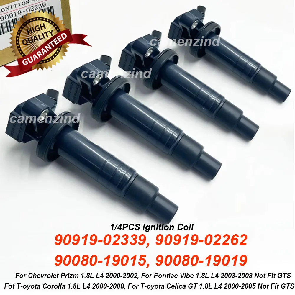 

1/4 шт. 90919-02239 UF247 673-1300 Катушка зажигания для Corolla Celica Matrix Prizm 6731300 90919-T200 90919-0226 90080-19015