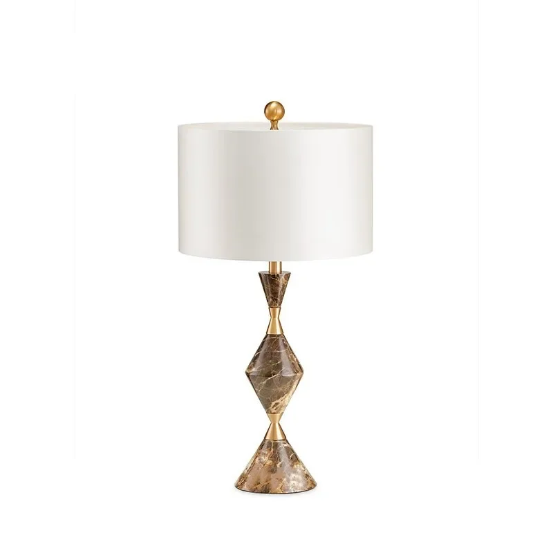 

GHJUYIOL American retro coffee net stone villa, living room, hotel bedroom, bedside cloth cover, decorative desk lamp