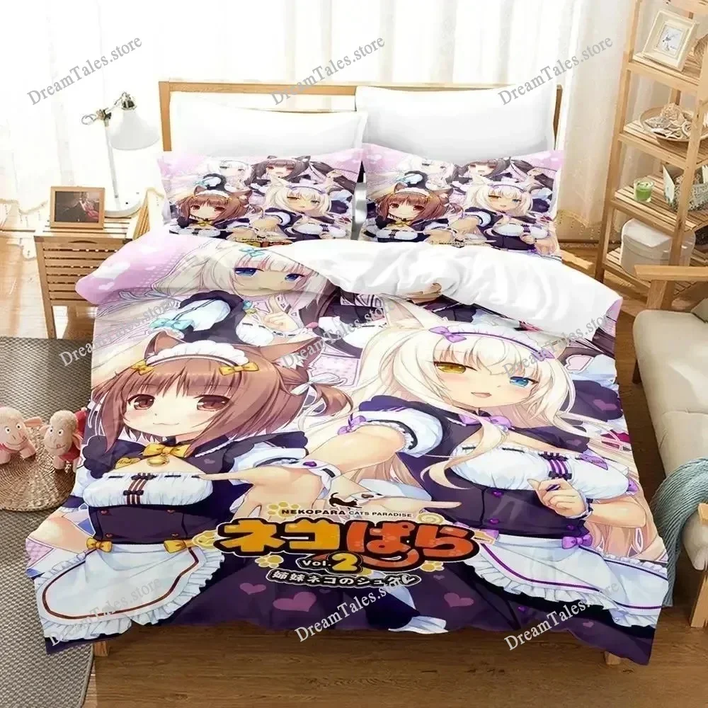 

3D Print Anime Kawaii Girls Nekopara Bedding Set Single Twin Full Queen King Size Bed Set Aldult Kid Bedroom Duvet Cover Sets741