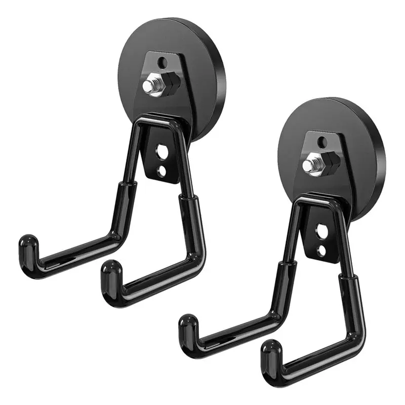 2026 New 4Pcs Large Heavy-Duty Magnetic Garage Hooks Anti-Scratch Rubber Coating Ideal For Garage, Workshop, Tool Cart, Outdoor