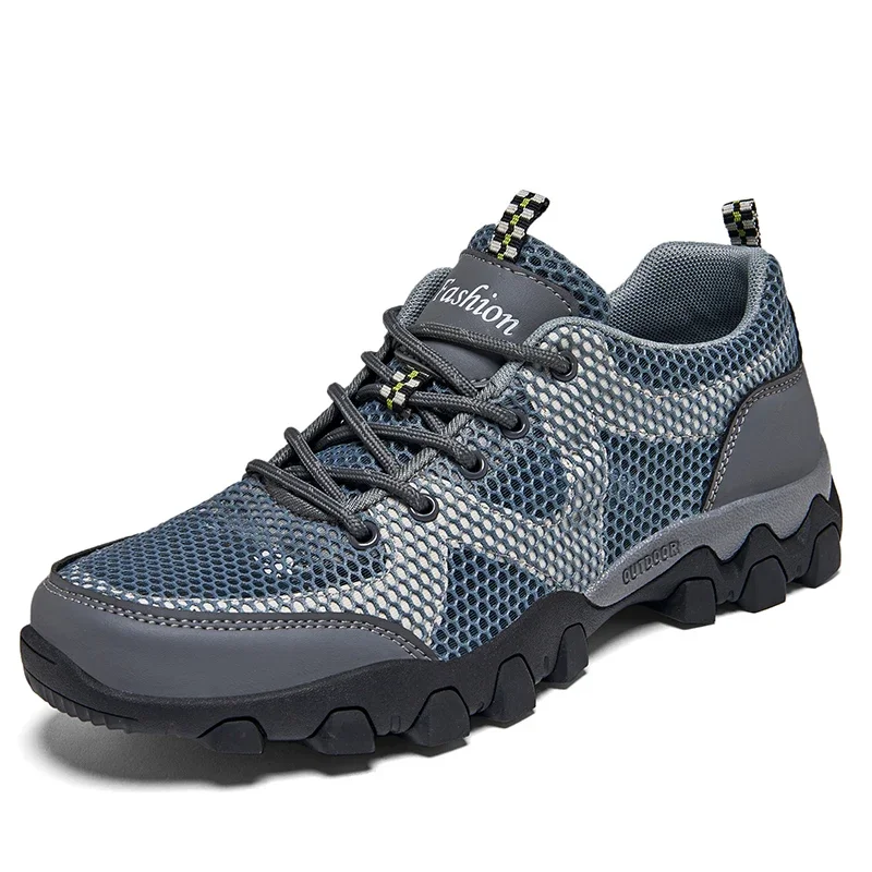 

Men's Summer Outdoor Hiking Shoes Fashion Breathable Walking Shoes Non-slip Casual Plus Size Men's Shoes Outdoor Mesh Sneakers