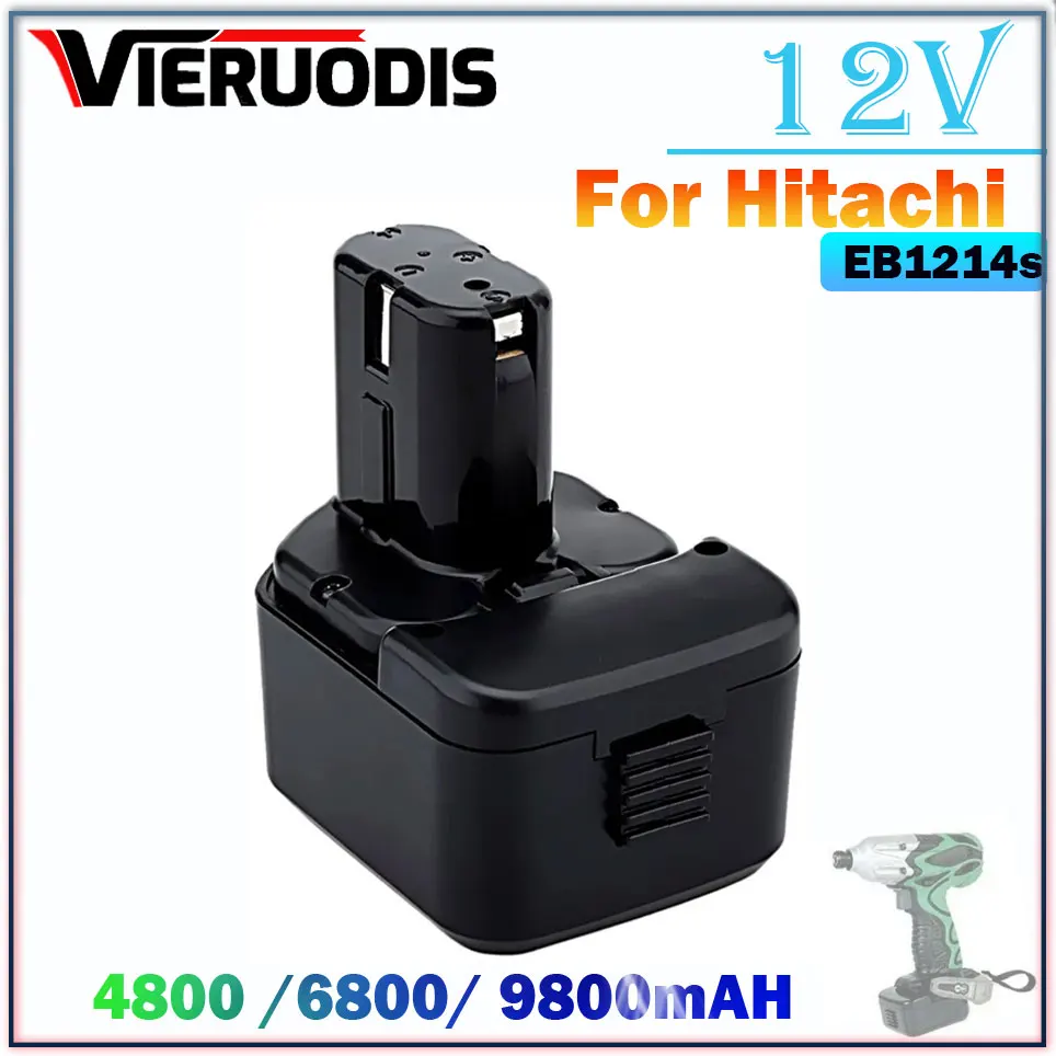 

12V For Hitachi EB1212S 4800mAh Battery 12V EB1220BL EB1214S WR12DMR CD4D DH15DV C5D Battery Drill Batteri