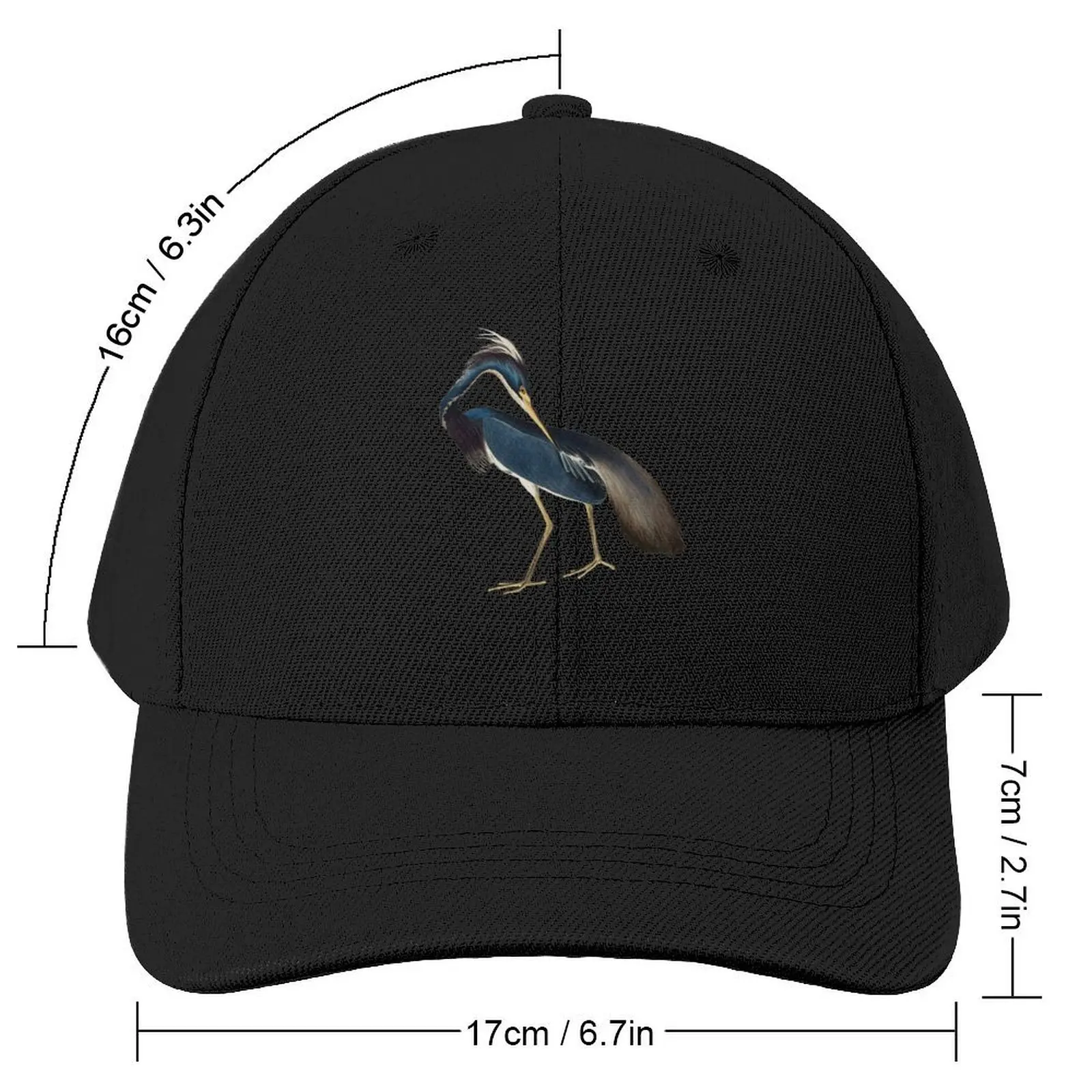 Audubon's tricolored (Louisiana) heron Baseball Cap Cosplay Hat Luxury Brand Women's Hats Men's