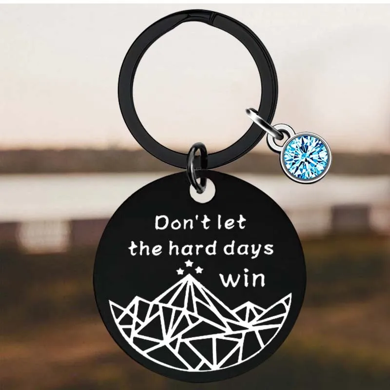 New Mountain and star Key Chain Ring inspirational gift keychains pendant best friend son daughter Gifts