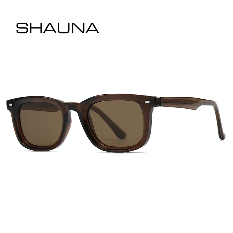 SHAUNA ريترو ساحة المسامير الاستقطاب النساء النظارات الشمسية موضة الأزرق الأخضر تتجه الرجال في الهواء الطلق ظلال UV400 نظارات شمسية #1