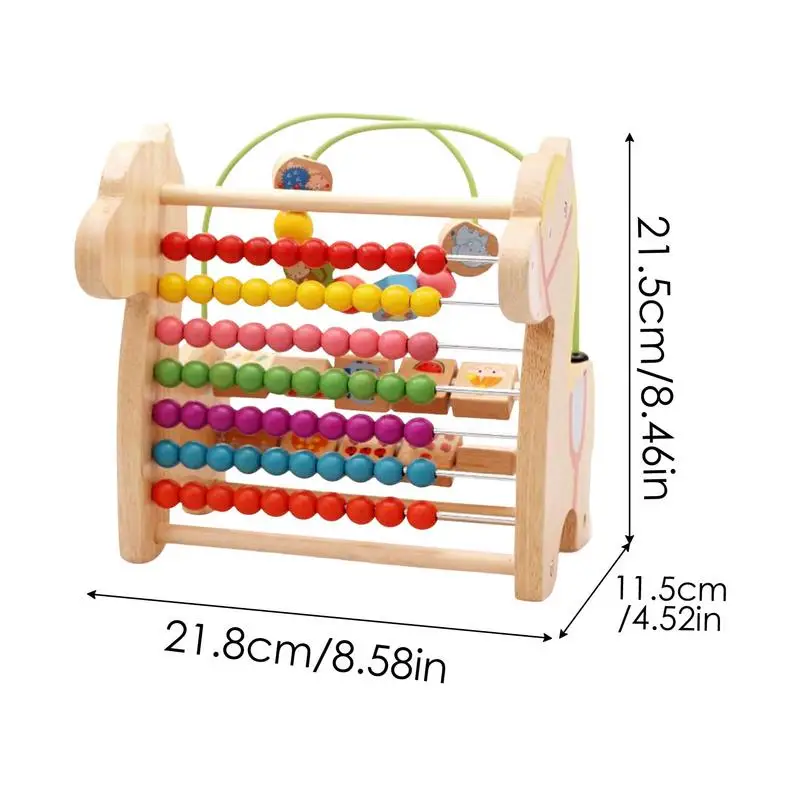 Drewniany labirynt z koralików ZabawkiAbacus Puzzle matematyczne Wczesna nauka Drewniane zabawki edukacyjne dla dzieci Zabawka do zabawy dla dzieci