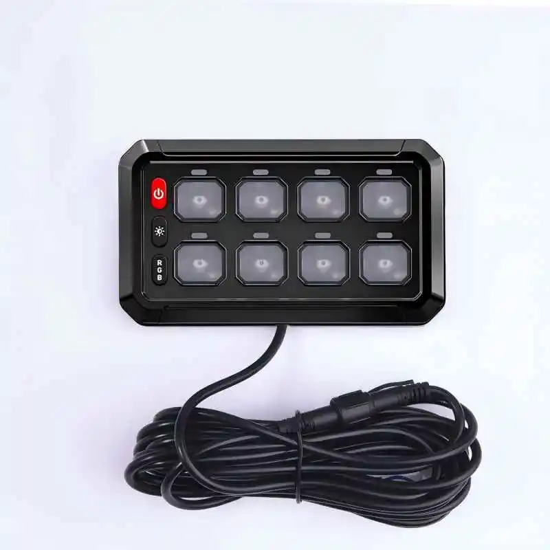 8 Gang Switch Panel with RGB and app bluetooth Control Box