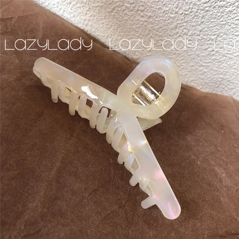 1pc Premium Acetate Shark Hair Clip Korean Design French Mermaid Tone Back of Head Ponytail Holder for Women Cross border