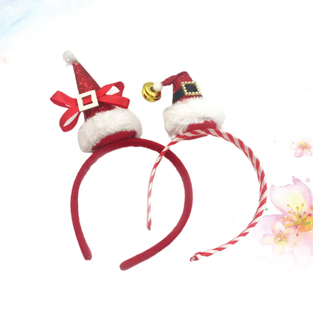

2Pcs Comfortable Wear Hair Hoops Eye-Catching Accessory for Parties Cosplay Christmas Gift for Kids Christmas Hair Bands