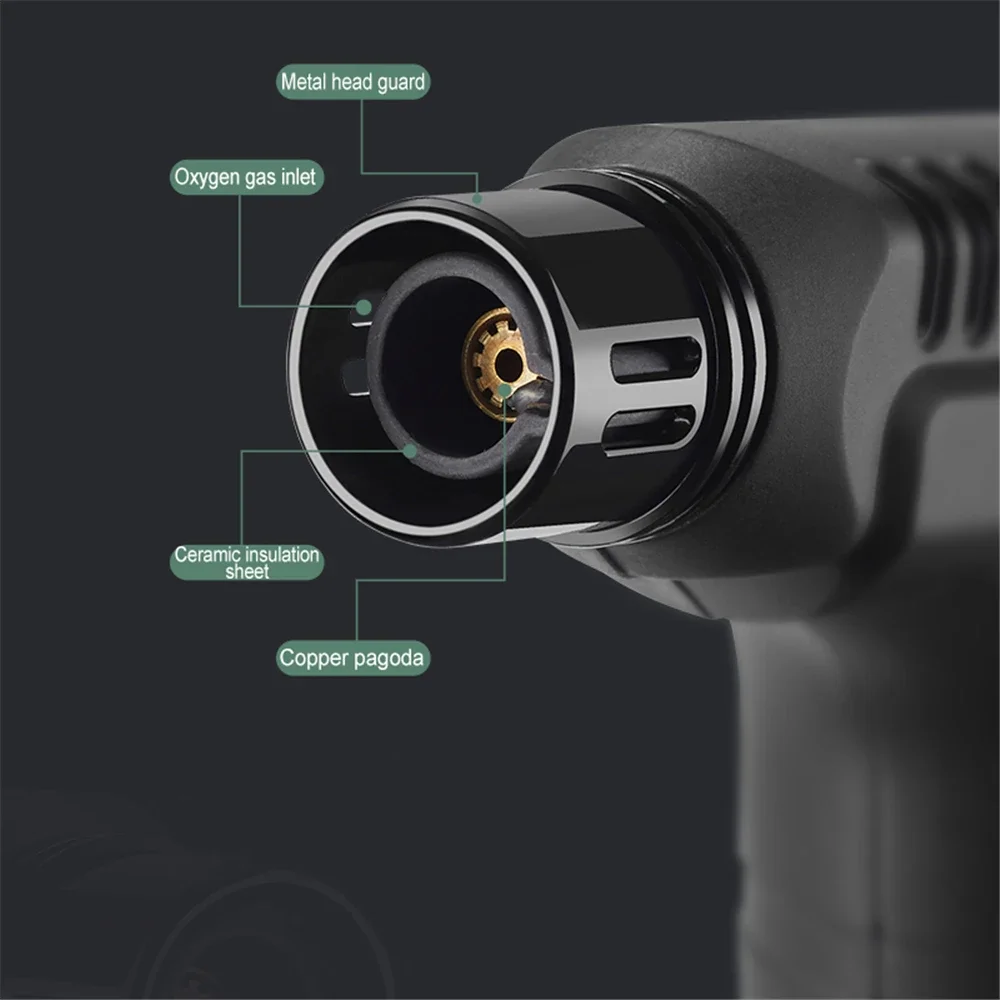 Jet Butane Lighter Refillable Gas Adjustable Flame Gun Lighter Cooking Torch BBQ Ignition Tool Windproof Cigar Cigarette Lighter