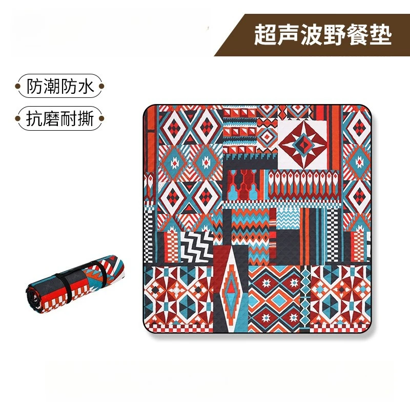 Portable camping moisture-proof mat, outdoor waterproof picnic seat cushion, floor mat, ultrasonic