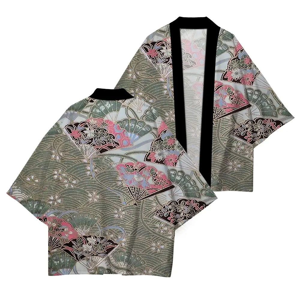 Drukproces Alledaagse Casual Kimono Hoge Kwaliteit Vest Kimono Half Mouw Lente Mode 2024 Nieuwe Trend Uv-Bescherming