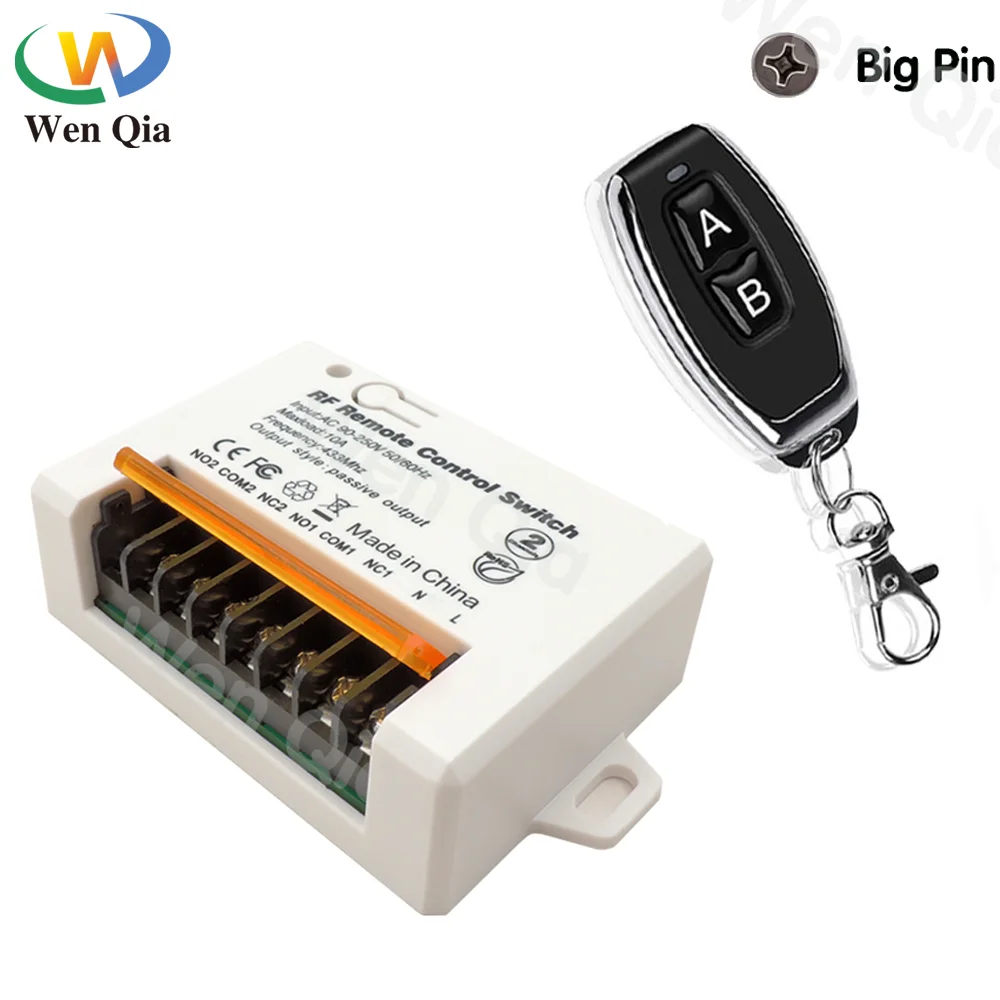 Universal Gate รีโมทคอนโทรล AC220V 2ช่อง Rf 433Mhz รีโมทคอนโทรลสำหรับโรงรถประตู Controller