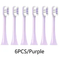 4/6PCS Copper Free Replaceable Brush Heads for SOOCAS X3/X3U/X5 Soft DuPont Bristle Mint/VanGo Green/Purple No Metal Nozzles