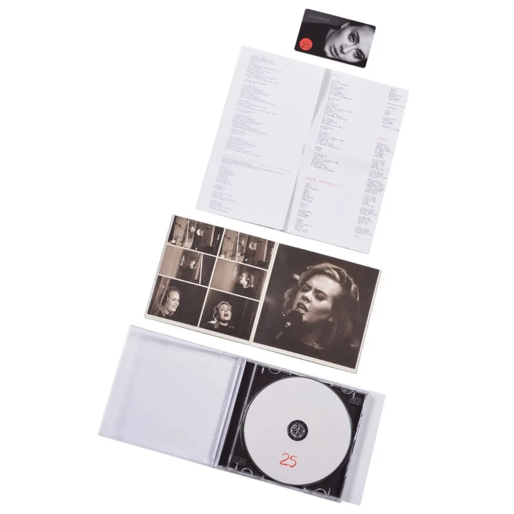 قرص مضغوط Adele 25 (2015 (ألبوم) - مع كتاب صور وكلمات ثنائية اللغة - كلاسيك البوب الغربي للمعجبين والجامعات #5