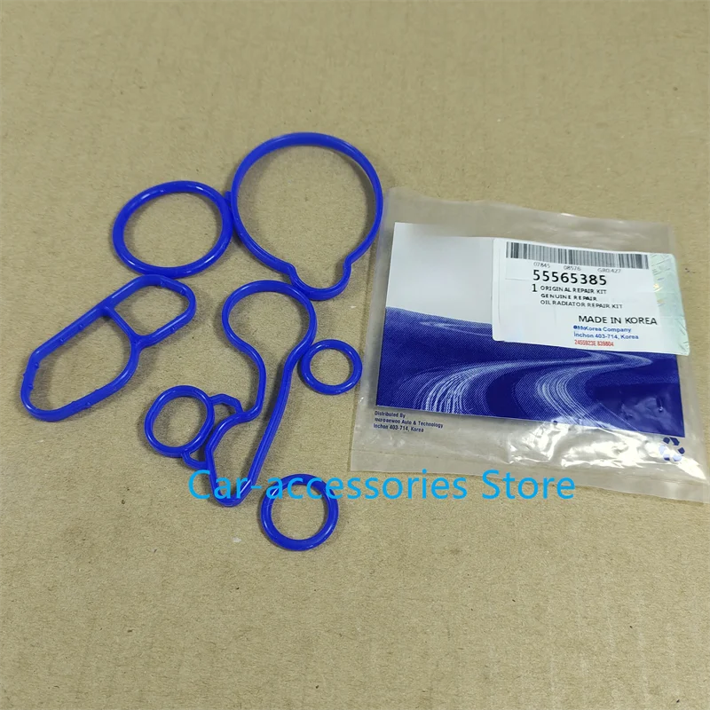 Engine Oil Cooler Repair Kits Gaskets Seal Ring For Chevrolet Cruze Sonic 1.4 Trax Buick Encore Accessories 55566784 55565385