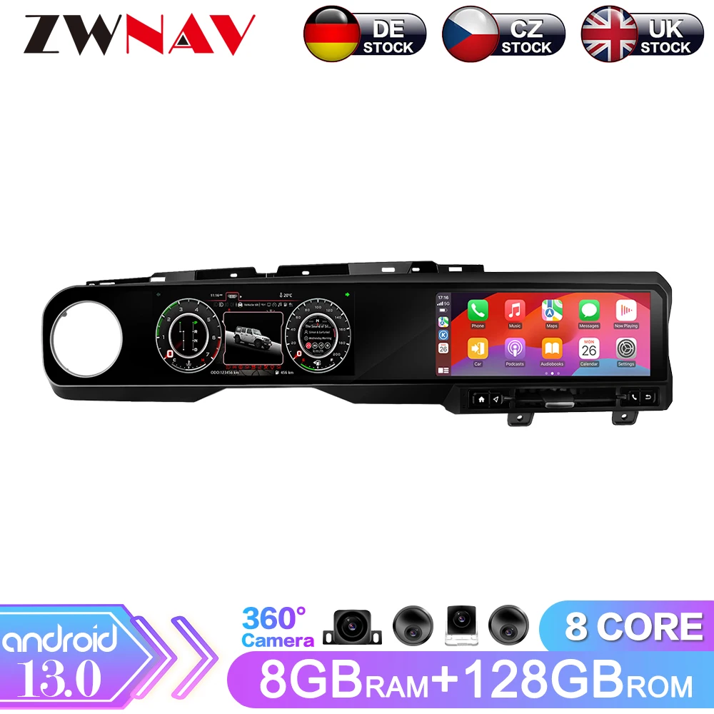 عداد السرعة للوحة القيادة الرقمية للسيارة المخصصة لسيارة جيب رانجلر JL Gladiator J-Max 2018-2021 راديو أندرويد #1