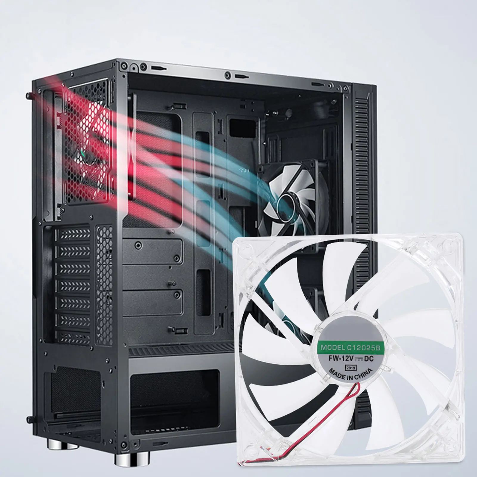 

12 Cm LED Fan Radiator Quiet Copper Computer CPU Cooler Faster Heat Dissipation Low Noise Great Performance Notebook