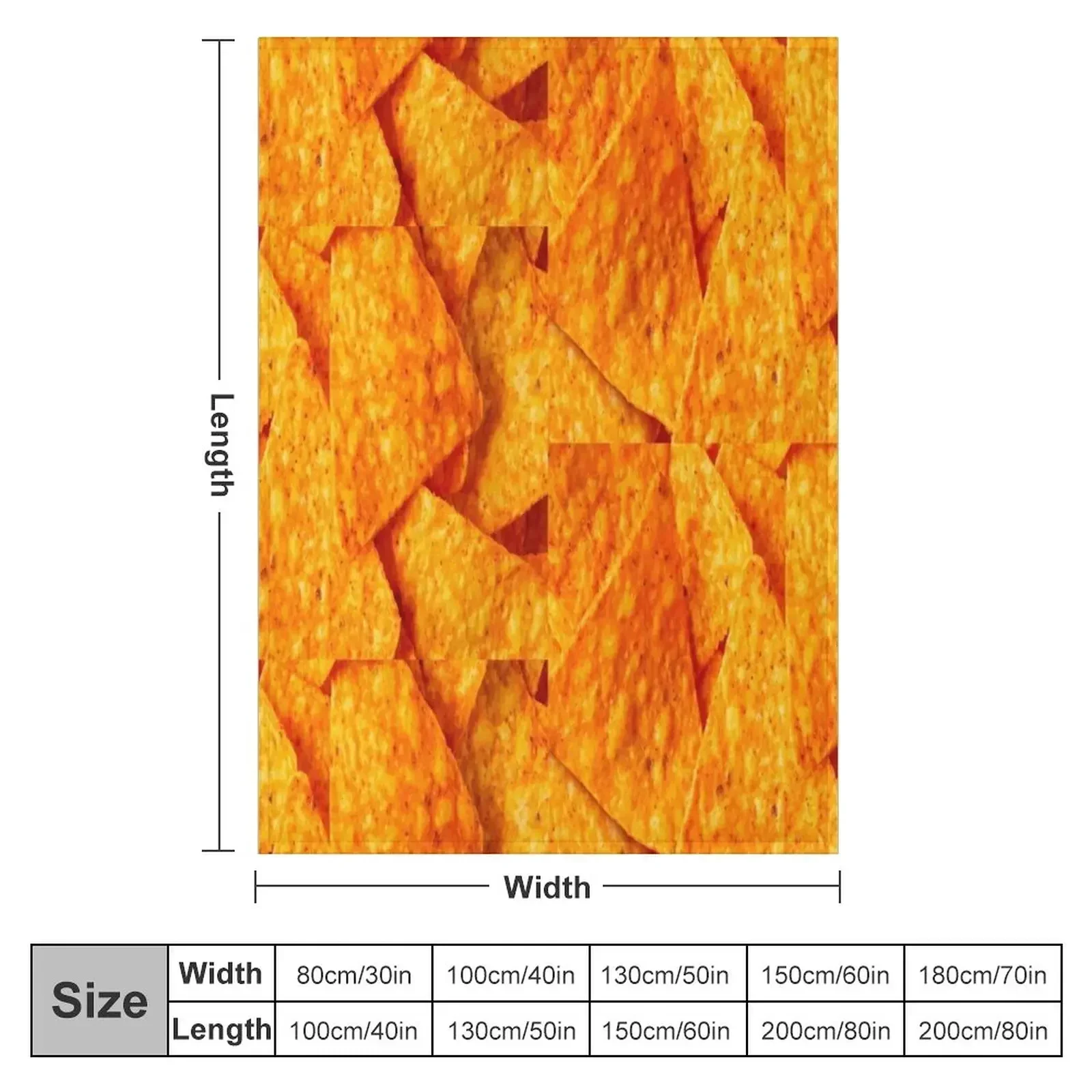 Nacho cheese chips Throw Blanket couch cozy soft plush fuzzy picnic outdoor blanket