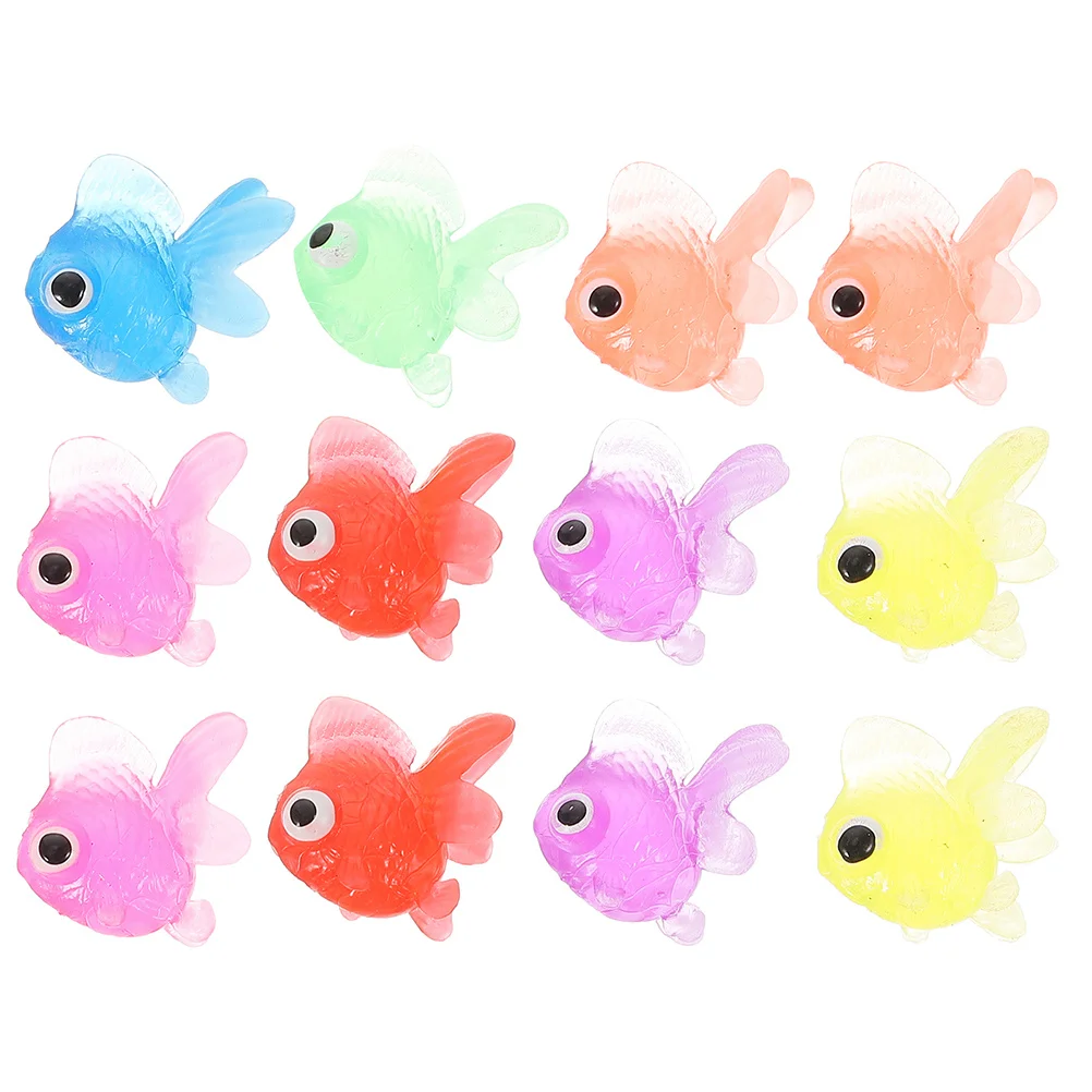 

12pcs Tpr Floating Tank Decor Artificial Aquarium Fish Tank Ornament Aquarium Accessory Small Fish Figure Compact Decor